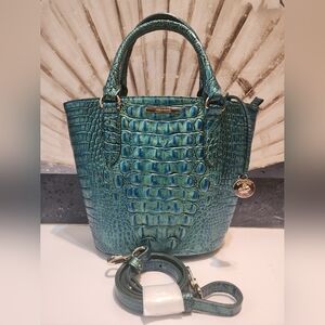 Brahmin Small Bowie Satchel In Peacok NWT